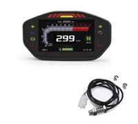 Jodriva Tachimetro digitale LCD TFT universale for motociclette 14000 giri/min 6 marce retroilluminato contachilometri for motociclette 1 2 4 cilindri Contachilometri per moto(With Sensor-A)