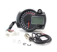 Jodriva Tachimetro for motocicletta Contachilometri Contagiri Misuratore carburante LCD retroilluminato a 7 colori Misuratore digitale for moto Accessori universali Contachilometri per moto