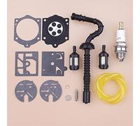 Jodriva Tubo flessibile della linea del filtro del carburante, for STIHL, 015 015AV 015L, for Walbro, K10-HDC Kit di riparazione carburatore candela Parte motosega Tubo carburante per motosega