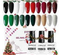 JODSONE 10 colori con glitter nero rosso e verde argento gel lucidante fai da te per donne, ragazze, casa, autunno e inverno