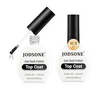 JODSONE 2 pezzi da 16,5 ml Gel Top Coat No Wipe Clear Glossy Shine Finish Long Lasting No Soak Off Nail and Need U V Lamp Cured for Salon DIY Nail Art Design
