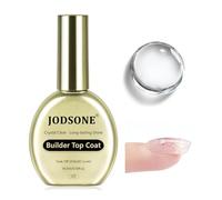 JODSONE Crystal Builder Top Coat Gel - 16,5 ml No Wipe Clear Top Coat per smalto gel, ultra trasparente per finitura lucida o struttura sovrapposta, richiede indurimento U V/LED