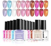 JODSONE Jelly, set di smalti per unghie, 10 colori con 2 pezzi di base e top coat ad asciugatura rapida, regalo per le donne