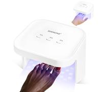 JODSONE Lampada professionale per nail art UV LED, ampio spazio, sensore automatico, 3 modalità di temporizzazione per nail art fai da te a casa, bianca
