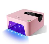 JODSONE Lampada Unghie LED UV, U V Mini lampada per unghie ricaricabile portatile con 3 timer e schermo LCD per Nail Dryer Gel Rosa