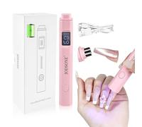 JODSONE Lampada UV per Unghie Portatile Piccola con Magnete e Display LCD - Lampada LED Ricaricabile Maniüre per Casa, Design Compatto e Maneggevole, Rosa