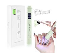 JODSONE Lampada UV per Unghie Portatile Piccola con Magnete e Display LCD - Lampada LED Ricaricabile Maniüre per Casa, Design Compatto e Maneggevole, verde