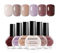 JODSONE Set di 6 smalti per unghie da 10 ml, colore rosa, marrone, rosso, viola, adatto per tutte le stagioni, 60 secondi, ad asciugatura rapida, per donne, salone fai da te, nail art
