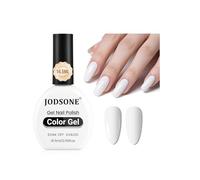 JODSONE Smalto gel bianco 16,5 ml, richiede lampada UV per l'asciugatura, nail art fai da te