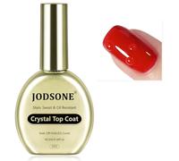 JODSONE Stain-Resistant Gel Top Coat - 16,5 ml No Wipe Crystal Top Coat Gel Smalto anti-macchia e lucentezza di lunga durata, per mani sudate o contatto con olio/acqua, U V Light Need