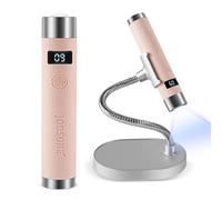 JODSONE Supporto magnetico U V Lampada LED per unghie Senza fili Ricaricabile Asciugatore per smalto gel Portatile con sensore intelligente 2 timer Schermo LCD