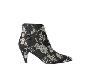 Joe Browns Wrap Front Floral Jacquard Boots with Jewel Button Trim, Stivaletto Donna, Oro Nero, 41 EU