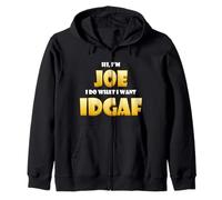 Joe Costume IDGAF Meme Personalized First Name Joseph Felpa con Cappuccio