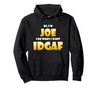 Joe Costume IDGAF Meme Personalized First Name Joseph Felpa con Cappuccio