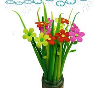 JOEBO 24 conteggi [12+12] Bouquet di Lemna Minor Penna a Fiori di Colori Assortiti; novità Design Composizione Floreale Stile Penna Gel Extra fine di Erba e lemna minore/88