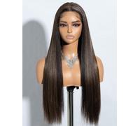 Joedir In evidenza parrucca diritta parrucca sintetica frontale in pizzo parrucca frontale in pizzo con parte a T parrucche per le donne parrucca lunga in seta naturale liscia in fibra resistente al