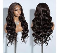 Joedir Parrucche ondulate per le donne 13 x 4 pizzo frontale pre-depilato sintetico pizzo frontale parrucche 30 pollici parrucca ondulata profonda sciolta con i capelli del bambino