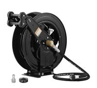 JOEJET Avvolgitubo auto-retrattile per idropulitrice, 15,7 m x 0,9 cm, in acciaio resistente, avvolgitubo a doppio braccio, 4000 PSI