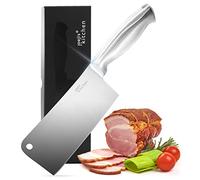 Joeji's Coltello per Carne in inox 17 cm - Mannaia da Cucina tritatutto con manico ergonomico - Coltello verdure e carne professionale - Coltello da Cuoco e Macellaio