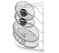 joeji's Kitchen 5 Livelli Porta Coperchi Pentole - Autoadesivo o Vite - Porta Coperchi per Armadio o Parete - Porta Coperchi Verticale - Portacoperchi Kitchen Organizer per Riporre Coperchi