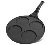 Joeji's Kitchen 4 Fori Padella Pancake 26cm - Induzione Antiaderent Padella Frittata Colazione - Nero