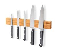 Joeji's Kitchen Barra Magnetica per Coltelli 40cm - Legno di Bambù - Magnete Coltelli da Cucina da Parete - Perfetto per Utensili in metallo e Utensili da Cucina