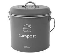Joeji's Kitchen Compostiera da Cucina - Riciclaggio Rifiuti Organici 3.5L - Secchio Contenitore Umido e Scarti Alimentari Compost - Coperchio con Filtri a Carbone Blocca-Odori
