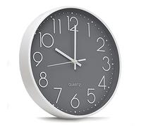 joeji's Kitchen Orologio Da Mural Moderno - Silenzioso Di Orologio Da Parete a Batteria Senza Ticchettioda Al Quarzo 30cm - Ideal Per Cucina Bagno Soggiorno E Scuola - Grigio