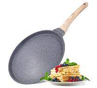 Joeji's Kitchen Padella Antiaderente 26cm per Crêpe, Pancake, Piadina e Omelette - Compatibile con Induzione - Padella per Pancake e Piadine - Manico Ergonomico in Bachelite