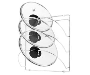 joeji's Kitchen Porta Coperchi 3 Livelli - Autoadesivo o Vite - Per Armadio o Parete - Verticale - Kitchen Organizer per Riporre Pentole