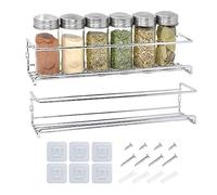 joeji's Kitchen Porta Spezie per Cucina da Parete Set da 2 portaspezie da appendere - Mensole per Spezie Autoadesivo