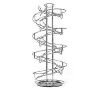 joeji's Kitchen Rastrelliera Portauova con base antiscivolo - Porta uova per oltre 3 dozzine di uova - Contenitore per Uova Spirale - Argento