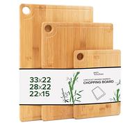 Joeji's Kitchen tagliere in legno Set di 3 pz. per uso intensivo con scanalatura e foro per appenderlo Tagliere da cucina legno 20x15cm 28x22cm e 33x22cm Taglieri in legno per cucina