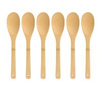 Joeji's Kitchen Set di 6 utensili da cucina in bambù con cucchiaio, spatola, cucchiaio, forchetta