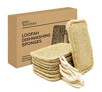 Joeji's Kitchen Set di Naturale Luffa Spugna Piatti 8 pz Riutilizzabile Spugne Cucina Ecologiche per Zero Waste Ecoliving