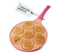 Joeji's Kitchen Teglia per pancake a 7 fori 26,5 cm Smiley - Alluminio antiadere