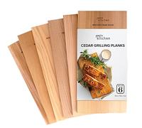 Joeji's Legno per affumicatura per grigliate BBQ e placcatura cibi, Set 6 Pezzi tavola di Legno per sapori affumicati, Cibo Sicuro sui Fogli per Barbecue, griglia Legno e legni affumicatura