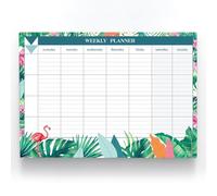 Joejis Planning settimanale con fogli strappabili, Blocco organizer A4 da 60 pagine, Calendario da tavolo, Weekly planner Carta 100 GSM