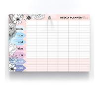 Joejis Planning settimanale con fogli strappabili Blocco organizer A4 da 60 pagine per pianificare l'orario settimanale Calendario da tavolo Settimanale Weekly planner Carta 100 GSM
