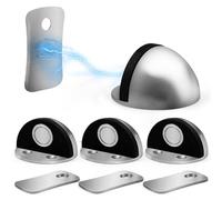 Joejis Set da 4 Fermi Magnetici per Porte - Fermi Protettivi per Pavimenti con Blocco Magnetico - Fermi per Porte Pesanti - Acciaio Inossidabile Resistente - Argento