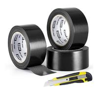 JOEJONI 3 Rotoli Nastro Armatura Extra Forte, Nastro Adesivo Impermeabile 30mx50mm, Nastro in Tessuto Largo con Coltello Taglierino, Nastro Riparatore Impermeabile per Riparazioni, Fai da Te, Artigian