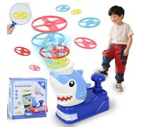 Joellfuner Giocattolo Disco Volante, Lanciatore di Dischi Volanti, Flying Saucer Launcher Toys, Disc Launcher con 36 Pezzi Piattini Volanti, Giochi All'aperto per Bambini Partire dai 3 Anni (Blu)