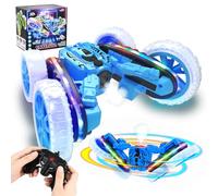 Joellfuner Macchina Telecomandata Acrobatica, Macchina Telecomandata per Bambini, 4WD Off Road Stunt Car, 2.4GHz 360°Rotazione Auto Radiocomandata, Rc Auto Per Regalo Di Natale Compleanno (Blu)