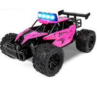Joellfuner Macchina Telecomandata per Bambini, 2.4Ghz 1:16 Macchina Radiocomandata con Luce LED a Quattro Colori, 2WD 20KM/H Mmonster Truck Telecomandato con marce alte e basse, per bambini 3 anni