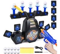 Joellfuner Tiro al Bersaglio Bambini, Bersaglio Nerf con 5 Obiettivi, Hover Shot Gioco, Bersaglio Elettrico Ricaricabile, Pistola Nerf per Maschio Bambina 3+Anni, Regalo Compleanno Natale (1)