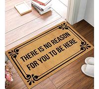 Joelmat Zerbino antiscivolo in gomma per interni con scritta There is No Reason for You to Be Here, per porta d'ingresso, bagno, giardino, cucina, camera da letto, 60 x 40 cm