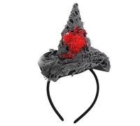 JOERBABU Cerchietto per capelli, cappello da strega strappato per Halloween, cerchietto per capelli a forma di cono, cerchietti per capelli per feste da strega, accessori per