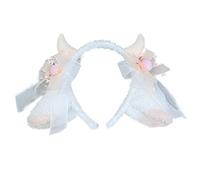 JOERBABU Cerchietto per capelli, per cosplay di pecore, orecchie di pecora, fascia per capelli, cerchietto per capelli per ragazze, in peluche, per bambini