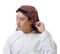 JOERBABU Fascia per capelli, Abbigliamento Uomini Robe Caftano Musulmani Uomo Casual Abito Lungo Arabo Thobe cresciuto con Medio Oriente Shemagh