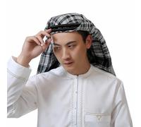 JOERBABU Fascia per capelli, Abbigliamento Uomini Robe Caftano Musulmani Uomo Casual Abito Lungo Arabo Thobe cresciuto con Medio Oriente Shemagh